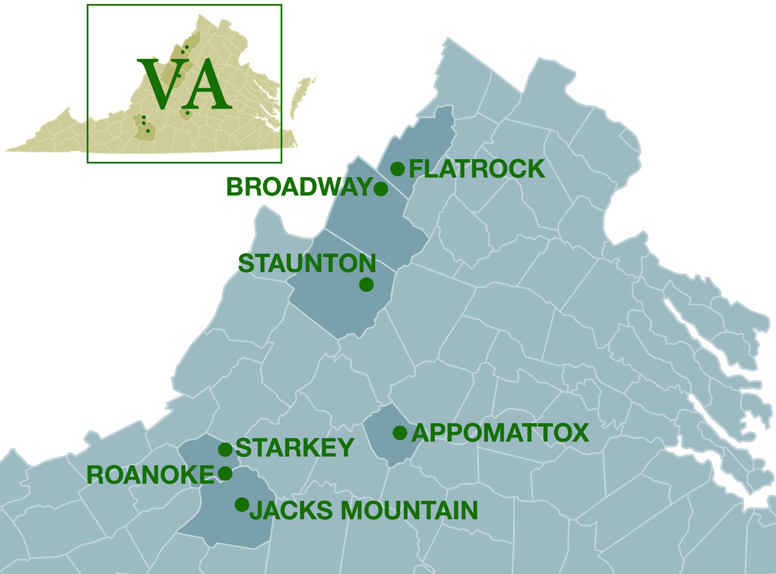 Quarrie Locations, VA